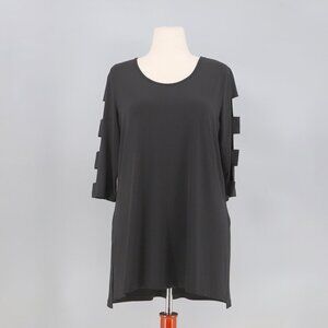 CLARA SUNWOO Cut Away Sleeve Tunic in Black Size L